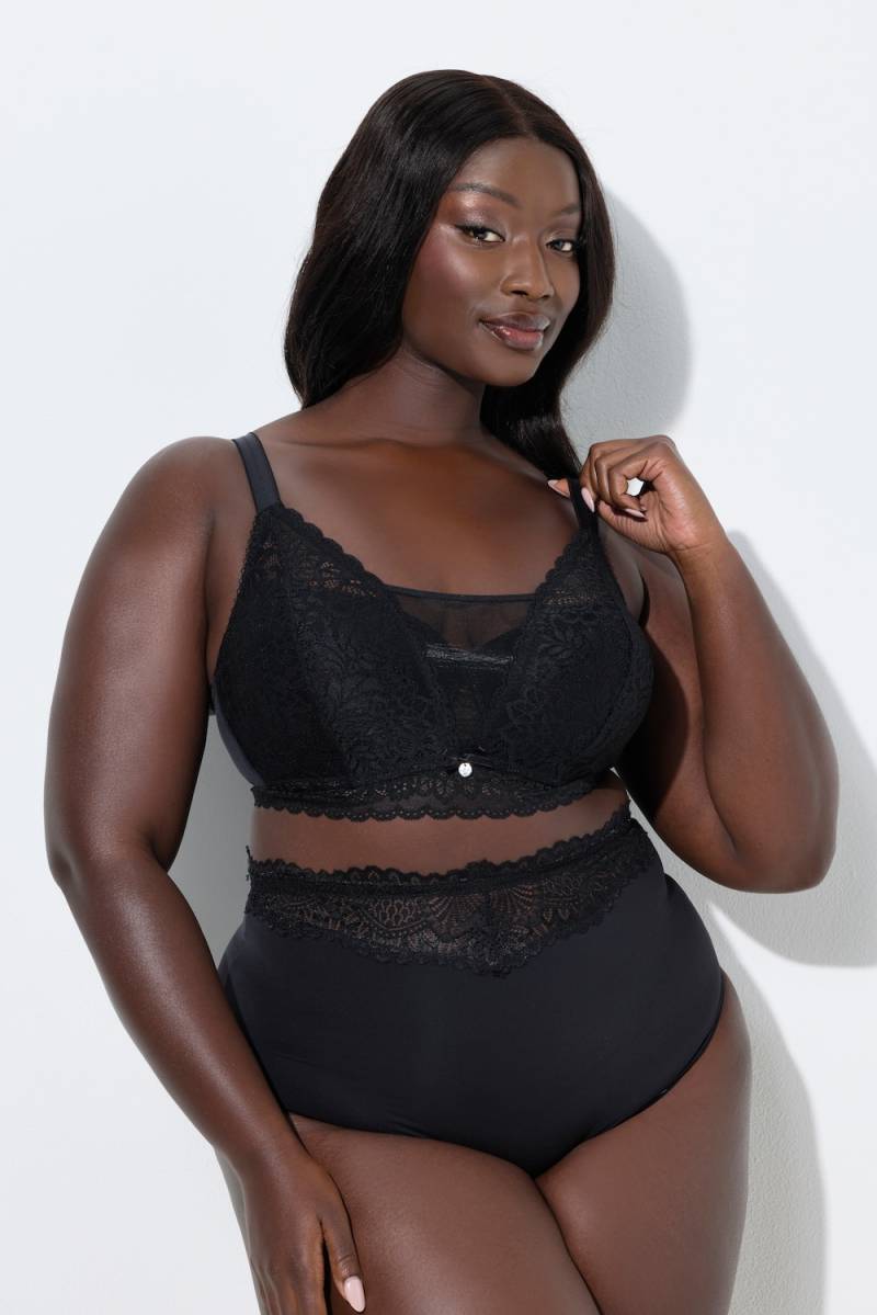 Große Größen TruYou Bralette, Damen, schwarz, Größe: 110D, Synthetische Fasern/Elasthan, Ulla Popken von Ulla Popken