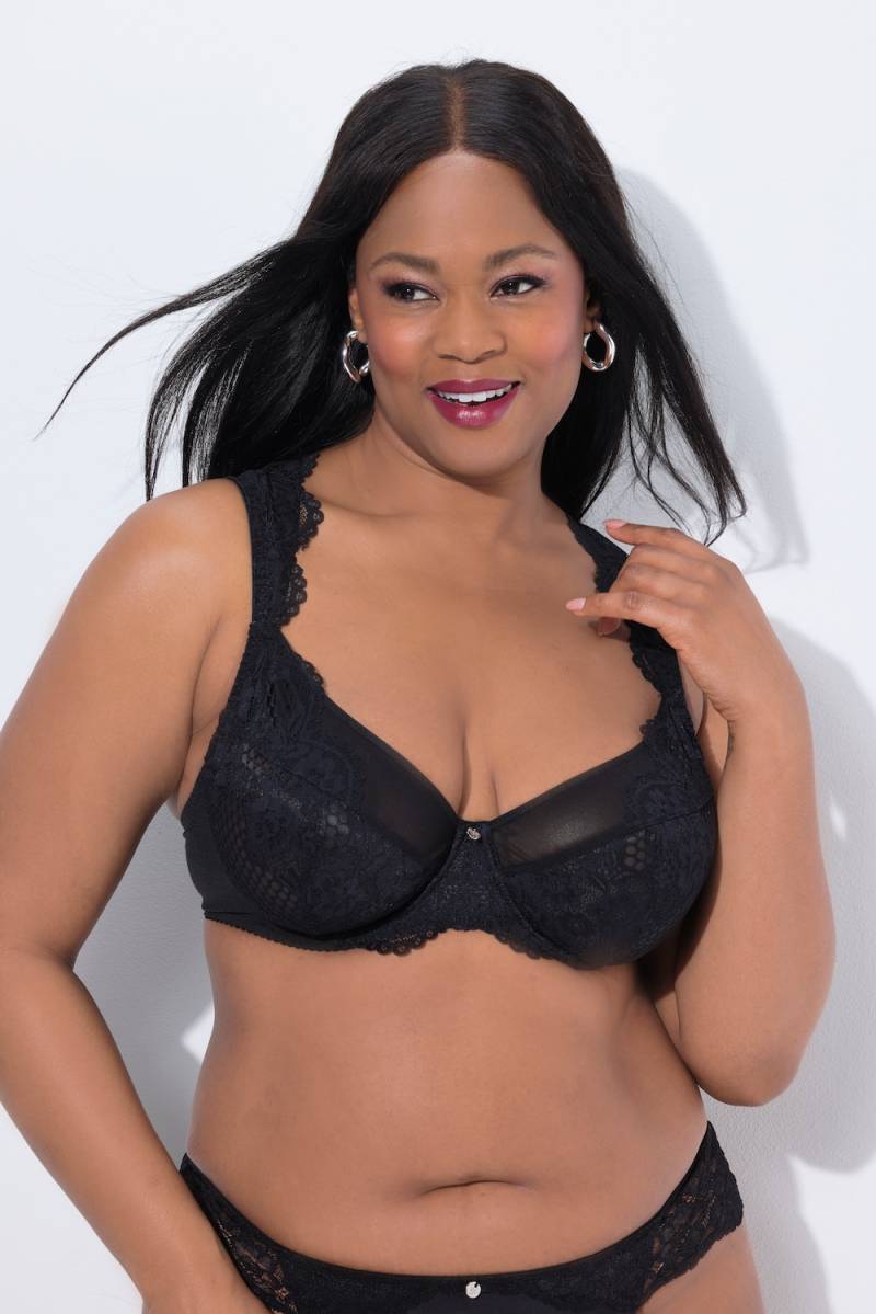 Große Größen TruYou Bügel-BH, Damen, schwarz, Größe: 95G, Synthetische Fasern/Elasthan, Ulla Popken Große Größen TruYou Bügel-BH, Damen, schwarz, Größe: 95G, Synthetische Fasern/Elasthan, Ulla Popken von Ulla Popken