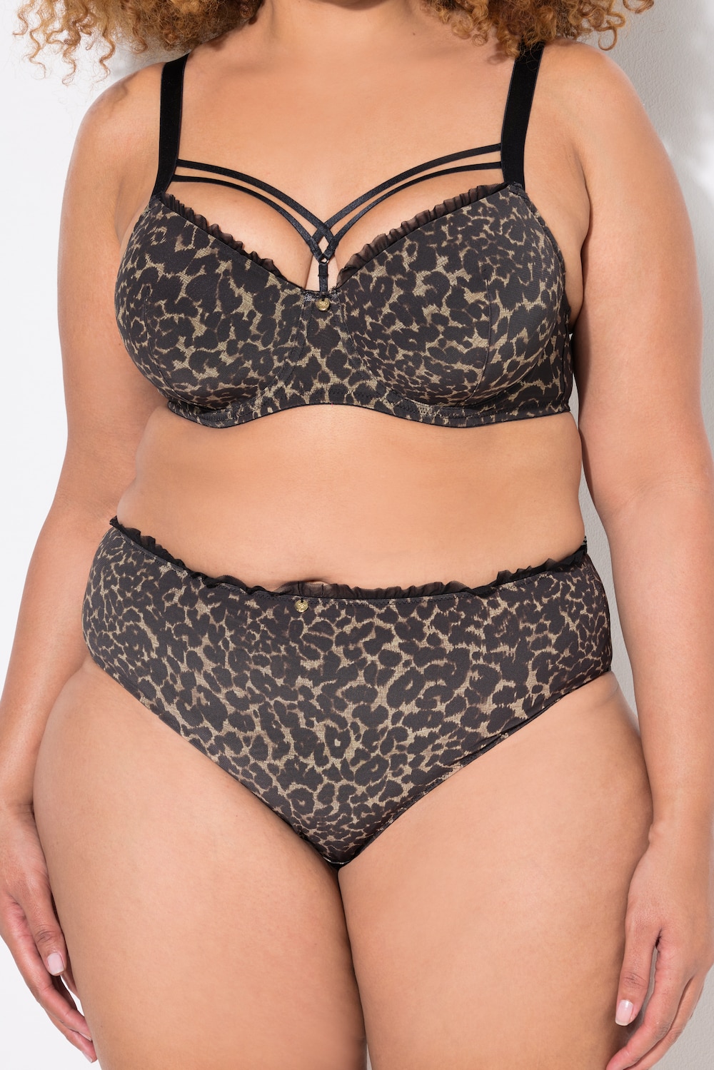 Große Größen TruYou Midislip, Damen, schwarz, Größe: 46/48, Baumwolle/Synthetische Fasern/Elasthan, Ulla Popken von Ulla Popken
