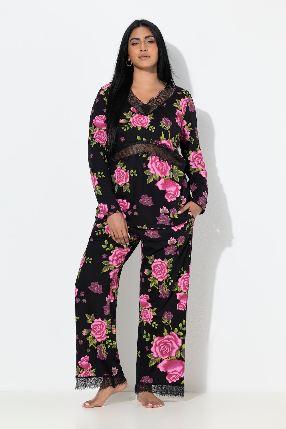 Große Größen TruYou Pyjama, Damen, rosa, Größe: 50/52, Baumwolle/Synthetische Fasern, Ulla Popken Große Größen TruYou Pyjama, Damen, rosa, Größe: 50/52, Baumwolle/Synthetische Fasern, Ulla Popken von Ulla Popken