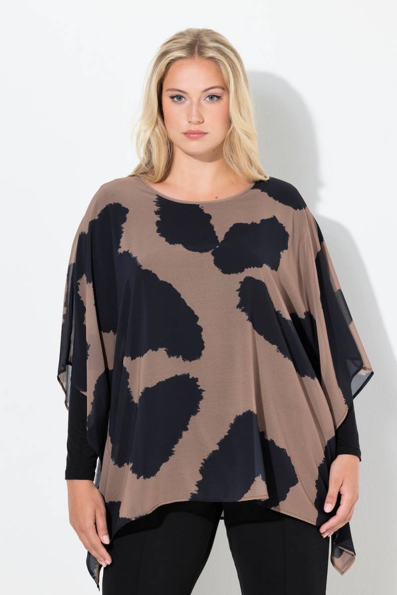 Große Größen Tunika, Damen, braun, Größe: 62/64, Polyester/Viskose, Ulla Popken von Ulla Popken