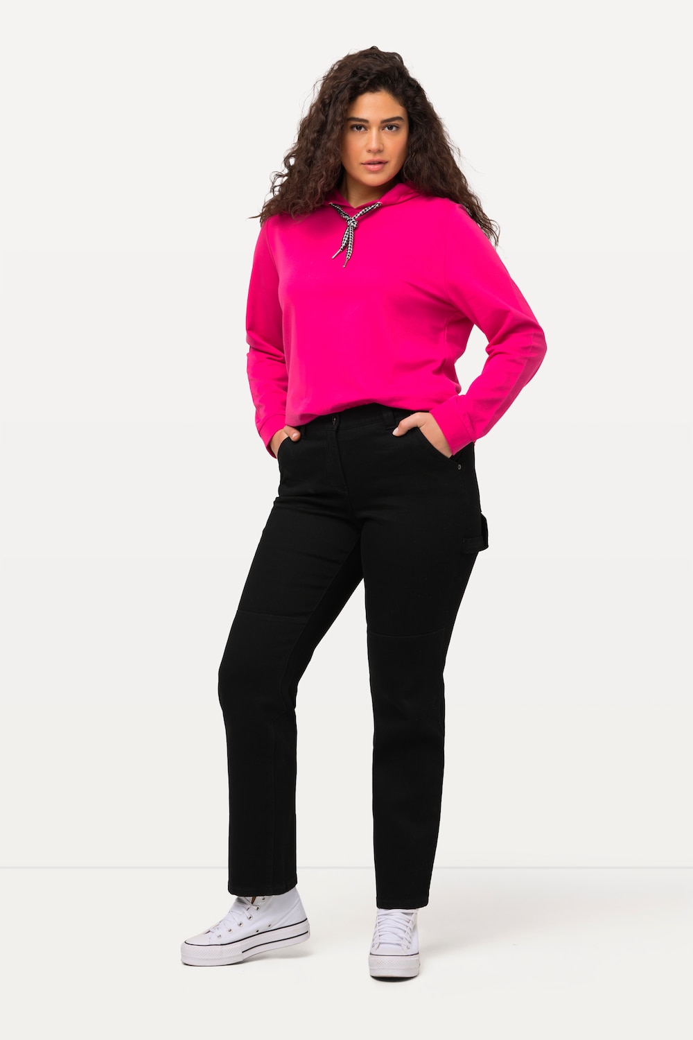 Große Größen Utility-Jeans Mandy, Damen, schwarz, Größe: 23, Baumwolle, Ulla Popken von Ulla Popken