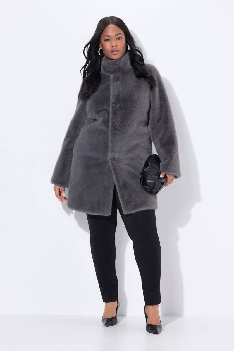 Große Größen Webpelz-Kurzmantel, Damen, grau, Größe: 42/44, Polyester, Ulla Popken Große Größen Webpelz-Kurzmantel, Damen, grau, Größe: 42/44, Polyester, Ulla Popken von Ulla Popken