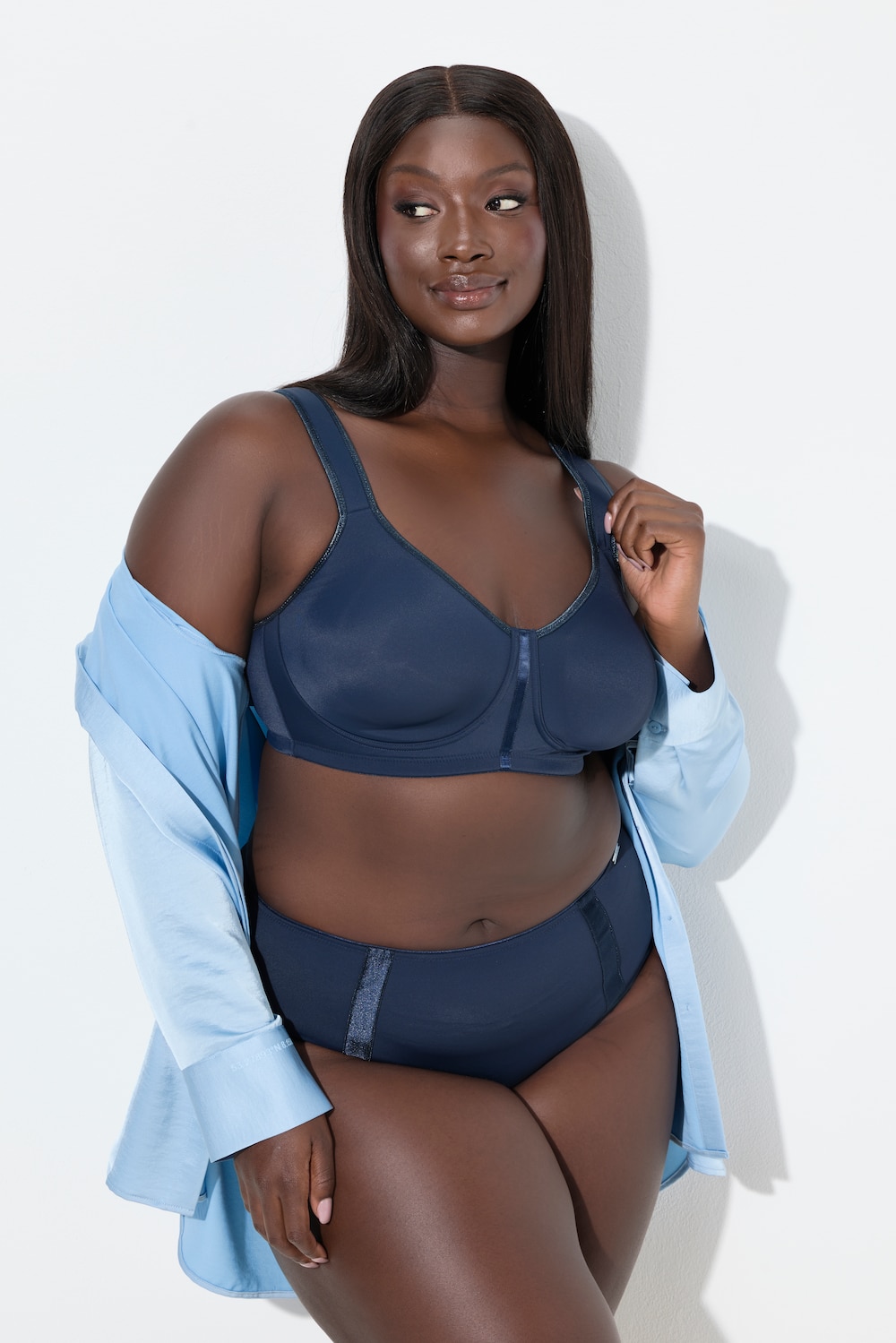 Große Größen Wellness-BH, Damen, blau, Größe: 105E, Synthetische Fasern/Elasthan, Ulla Popken von Ulla Popken