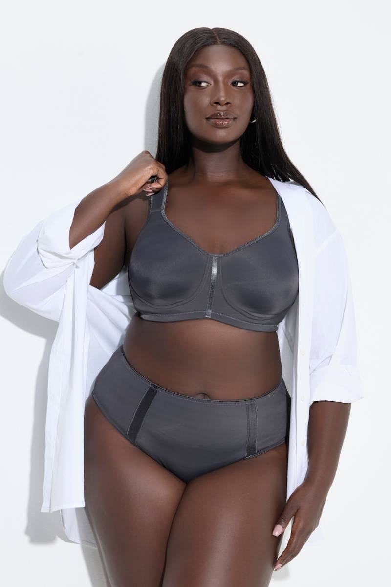 Große Größen Wellness-BH, Damen, grau, Größe: 100D, Synthetische Fasern/Elasthan, Ulla Popken von Ulla Popken