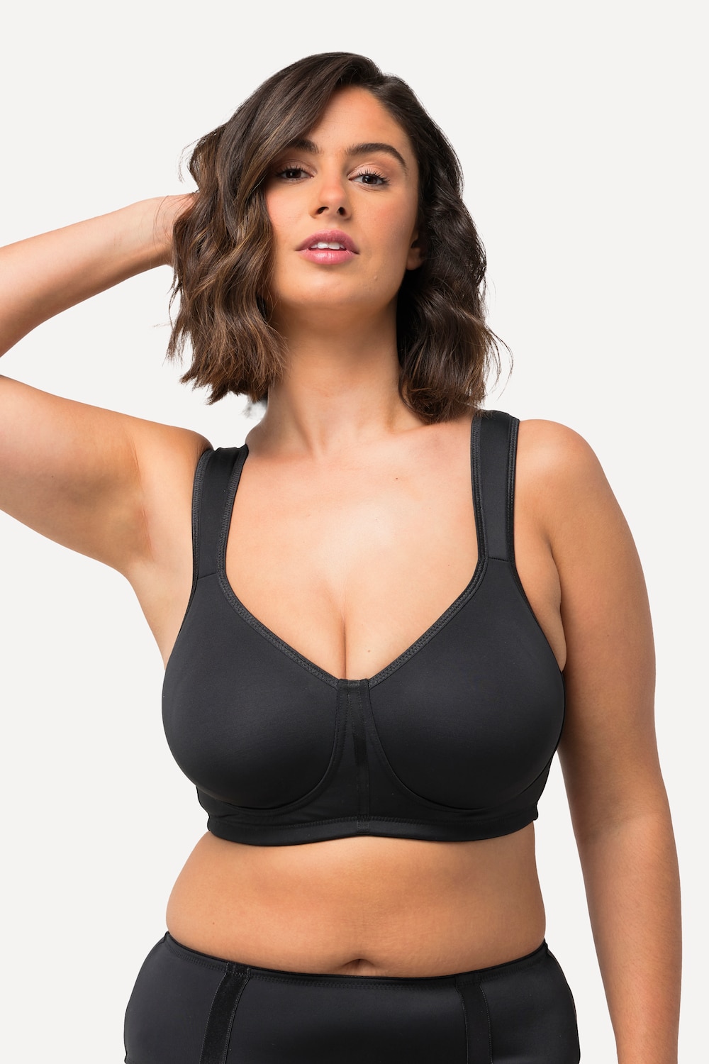Große Größen Wellness-BH, Damen, schwarz, Größe: 100D, Synthetische Fasern/Elasthan, Ulla Popken von Ulla Popken