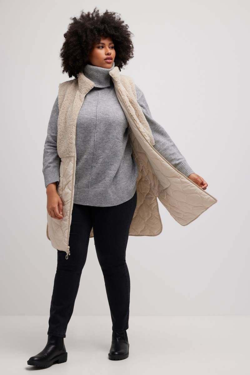 Große Größen Wendeweste, Damen, beige, Größe: 46/48, Polyester/Synthetische Fasern, Ulla Popken Große Größen Wendeweste, Damen, beige, Größe: 46/48, Polyester/Synthetische Fasern, Ulla Popken von Ulla Popken