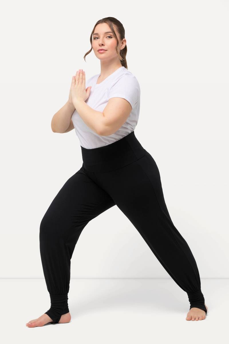 Große Größen Yoga-Hose, Damen, schwarz, Größe: 54/56, Viskose, Ulla Popken von Ulla Popken