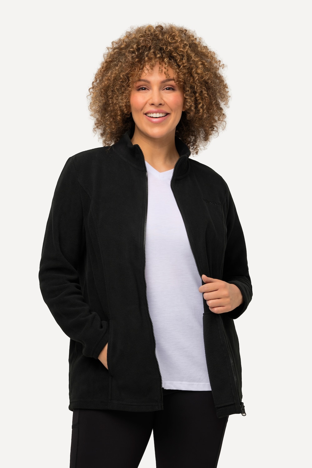 Große Größen Fleecejacke, Damen, schwarz, Größe: 54/56, Polyester, Ulla Popken Große Größen Fleecejacke, Damen, schwarz, Größe: 54/56, Polyester, Ulla Popken von Ulla Popken