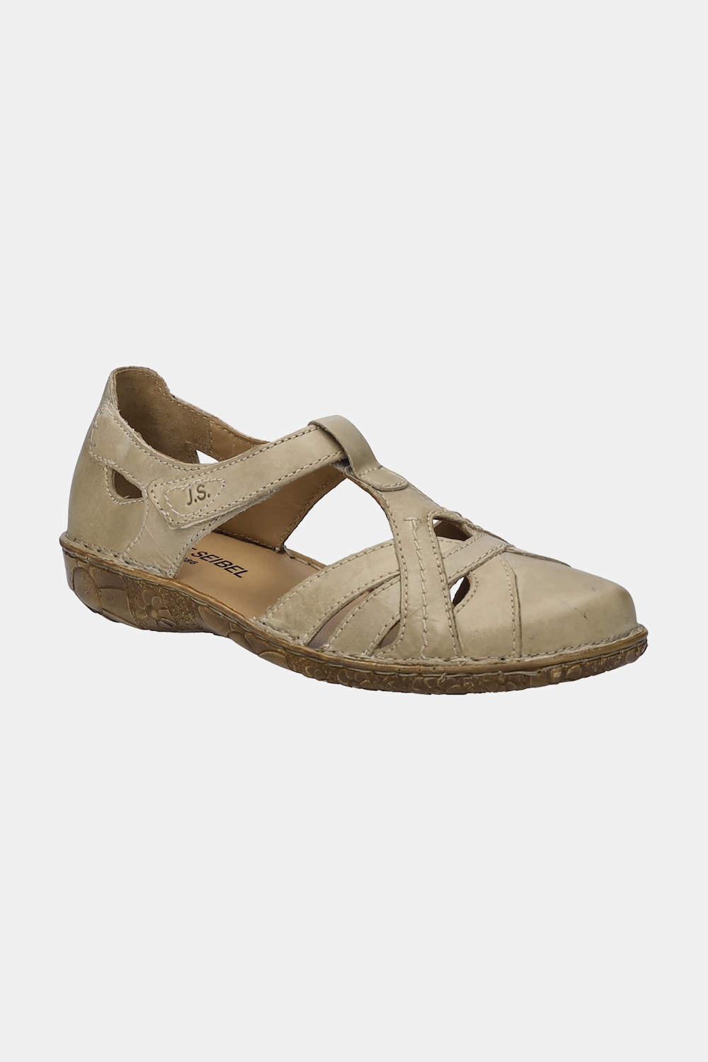 Josef Seibel Leder-Sandalen, Damen, beige, Größe: 38, Leder, Ulla Popken von Ulla Popken