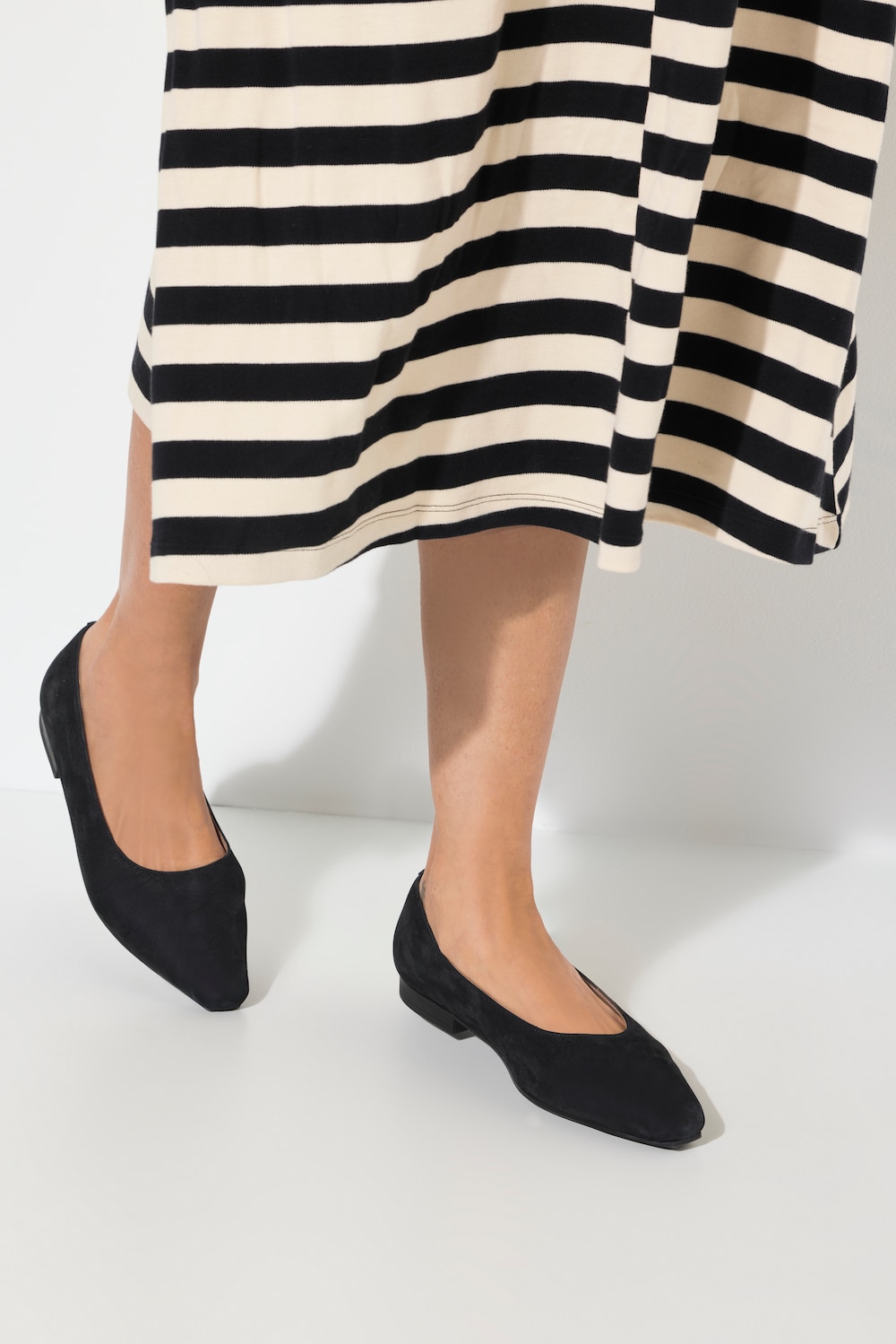 Leder-Ballerinas, Damen, schwarz, Größe: 40, Leder, Ulla Popken von Ulla Popken