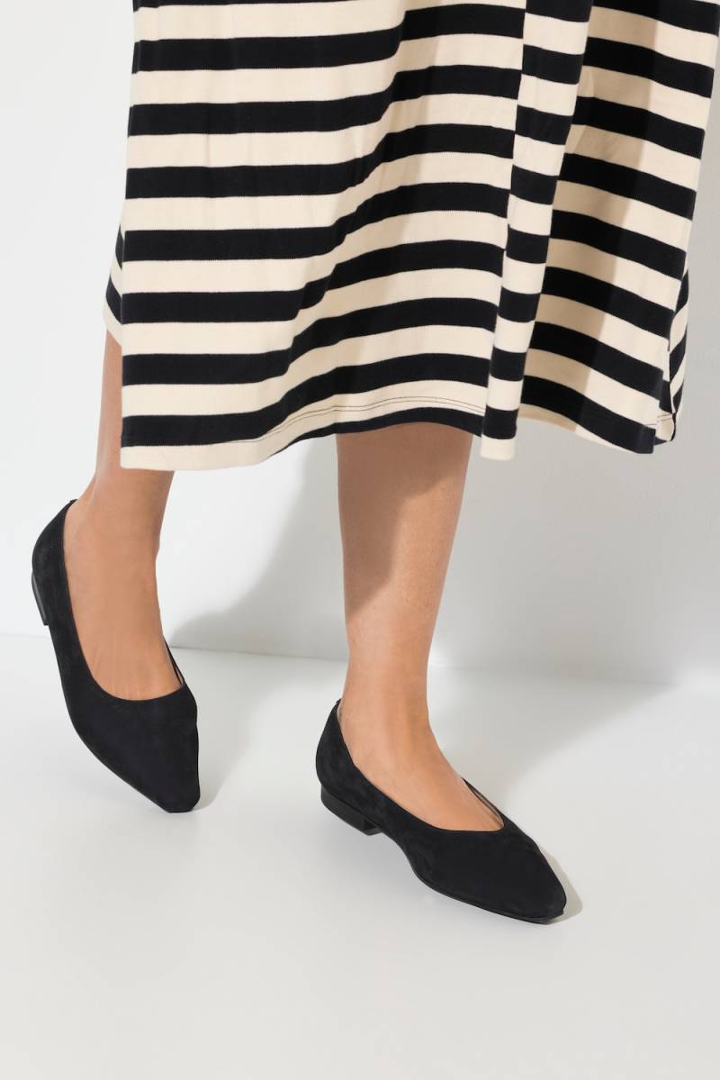 Leder-Ballerinas, Damen, schwarz, Größe: 44, Leder, Ulla Popken Leder-Ballerinas, Damen, schwarz, Größe: 44, Leder, Ulla Popken von Ulla Popken
