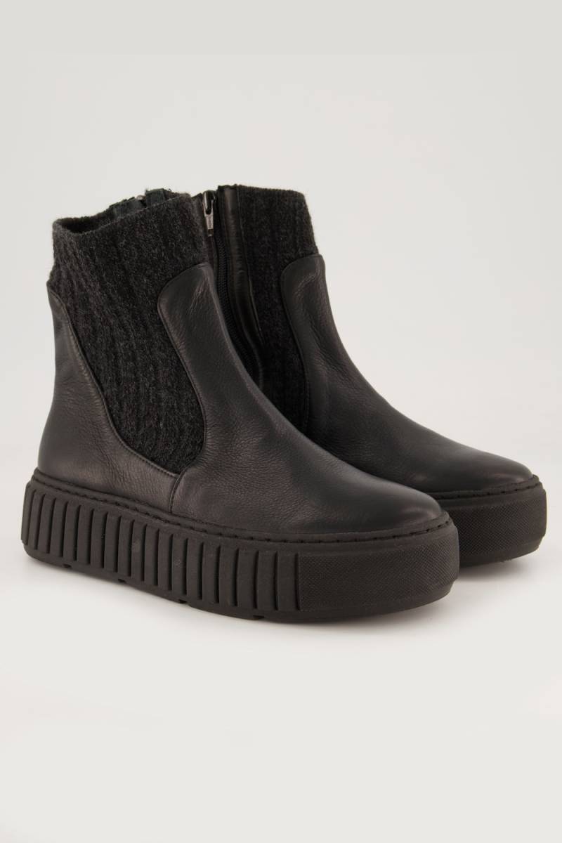 Leder-Boots, Damen, schwarz, Größe: 43, Leder, Ulla Popken von Ulla Popken