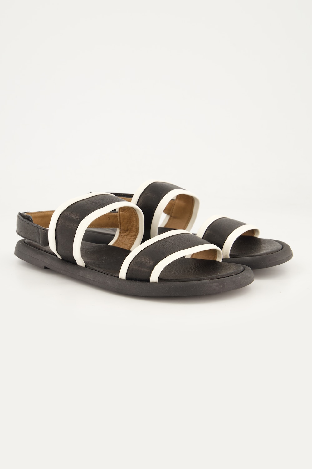 Leder-Sandalen, Damen, schwarz, Größe: 45, Leder, Ulla Popken von Ulla Popken