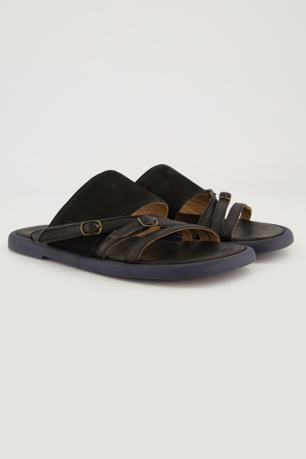 Leder-Sandalen, Damen, schwarz, Größe: 46, Leder, Ulla Popken von Ulla Popken