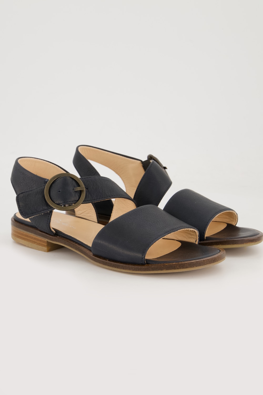 Leder-Sandaletten, Damen, blau, Größe: 38, Leder, Ulla Popken von Ulla Popken