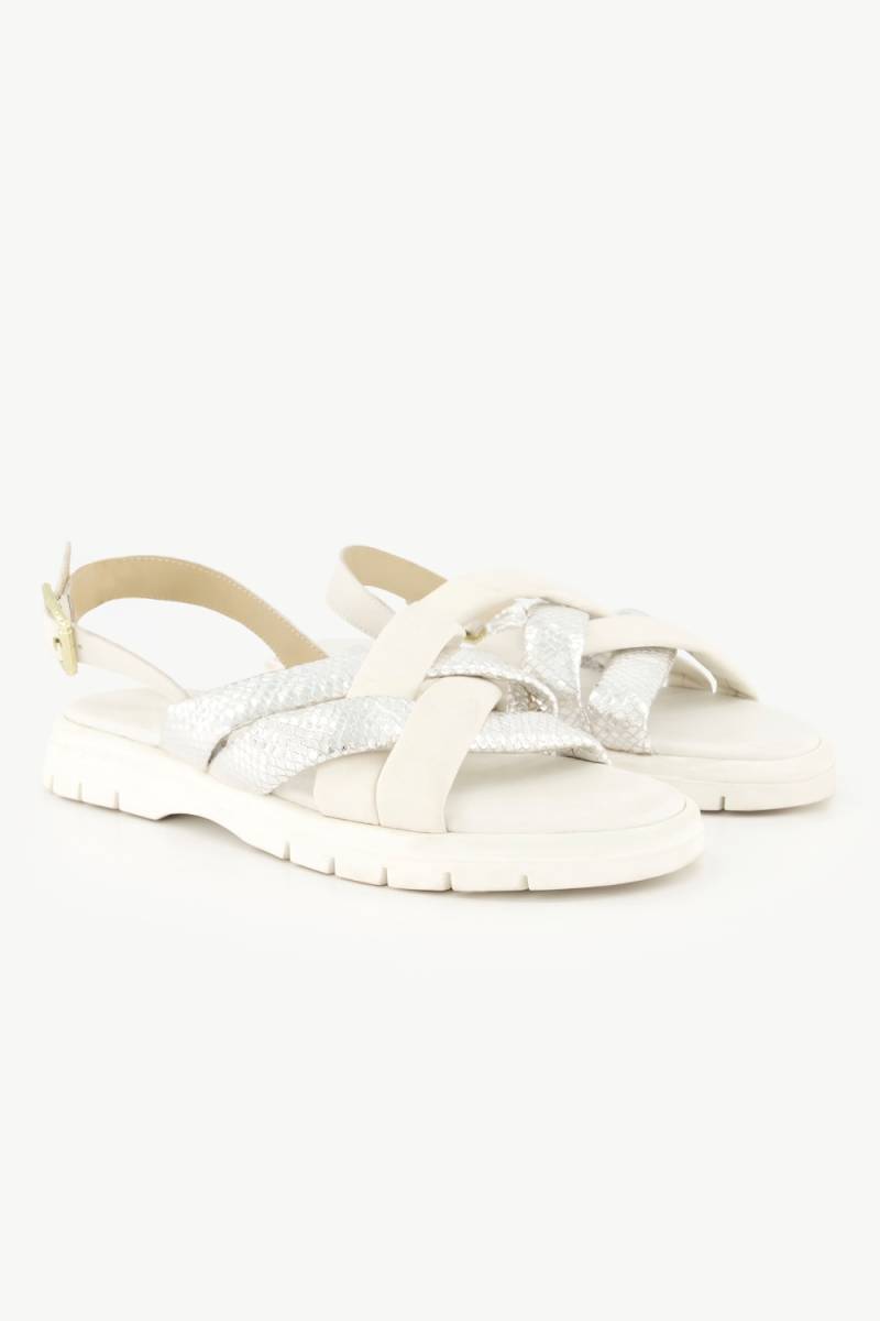 Leder-Sandaletten, Damen, weiß, Größe: 41, Sonstige/Leder, Ulla Popken von Ulla Popken