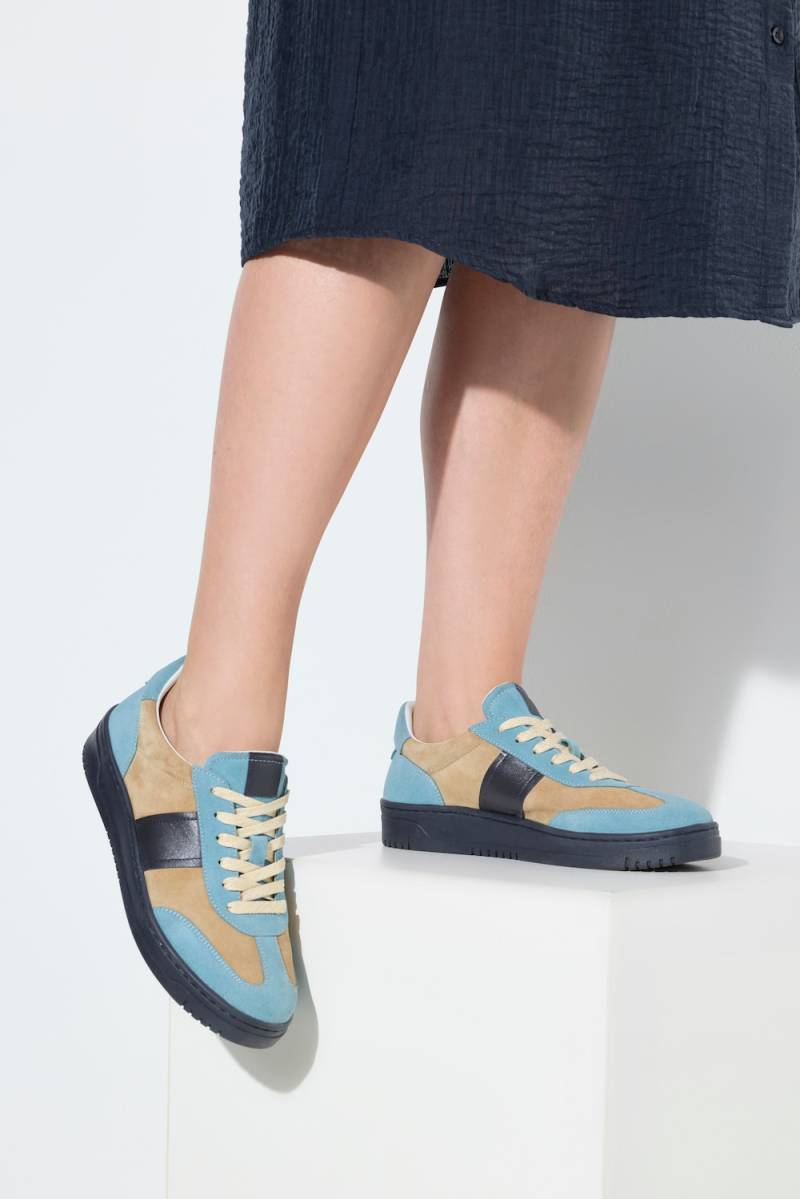 Leder-Sneaker, Damen, blau, Größe: 42, Sonstige/Leder, Ulla Popken von Ulla Popken