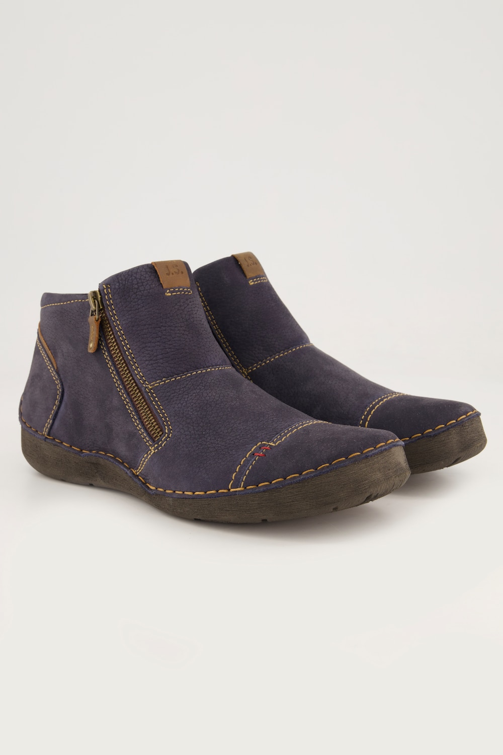 Leder-Stiefeletten, Damen, blau, Größe: 40, Leder, Ulla Popken Leder-Stiefeletten, Damen, blau, Größe: 40, Leder, Ulla Popken von Ulla Popken