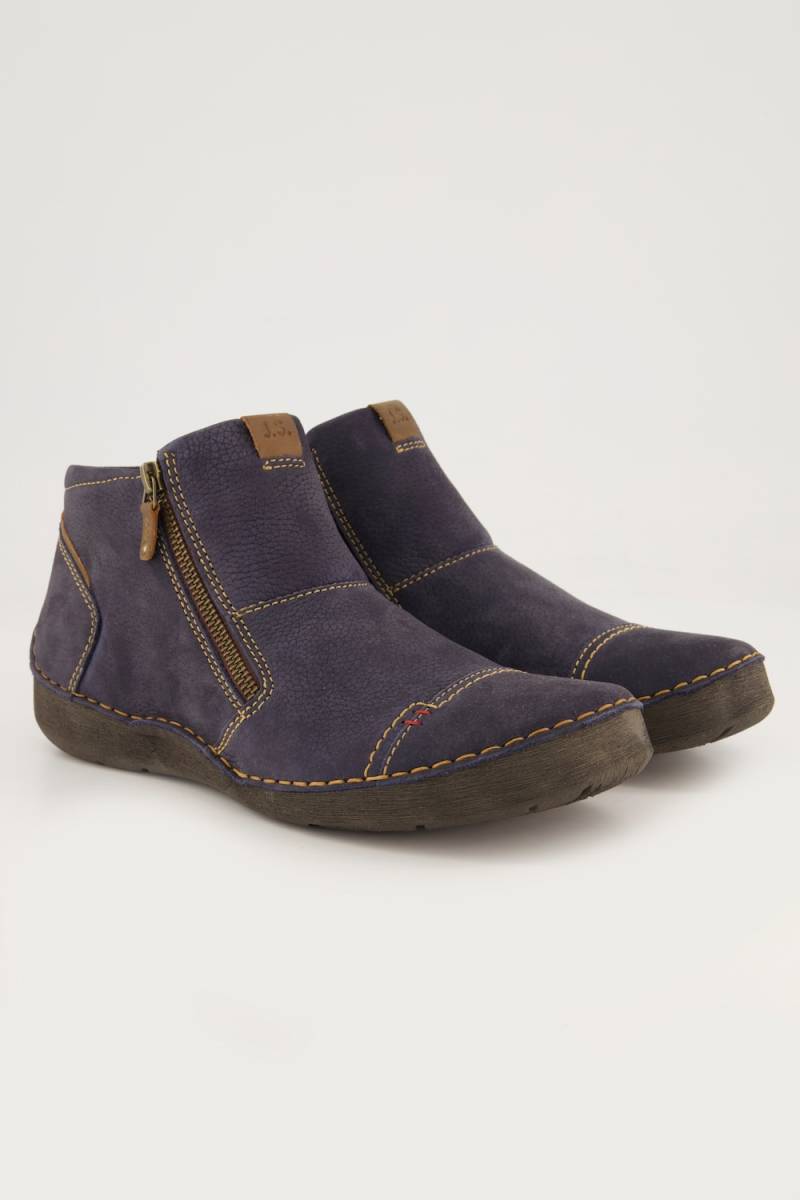 Leder-Stiefeletten, Damen, blau, Größe: 40, Leder, Ulla Popken Leder-Stiefeletten, Damen, blau, Größe: 40, Leder, Ulla Popken von Ulla Popken