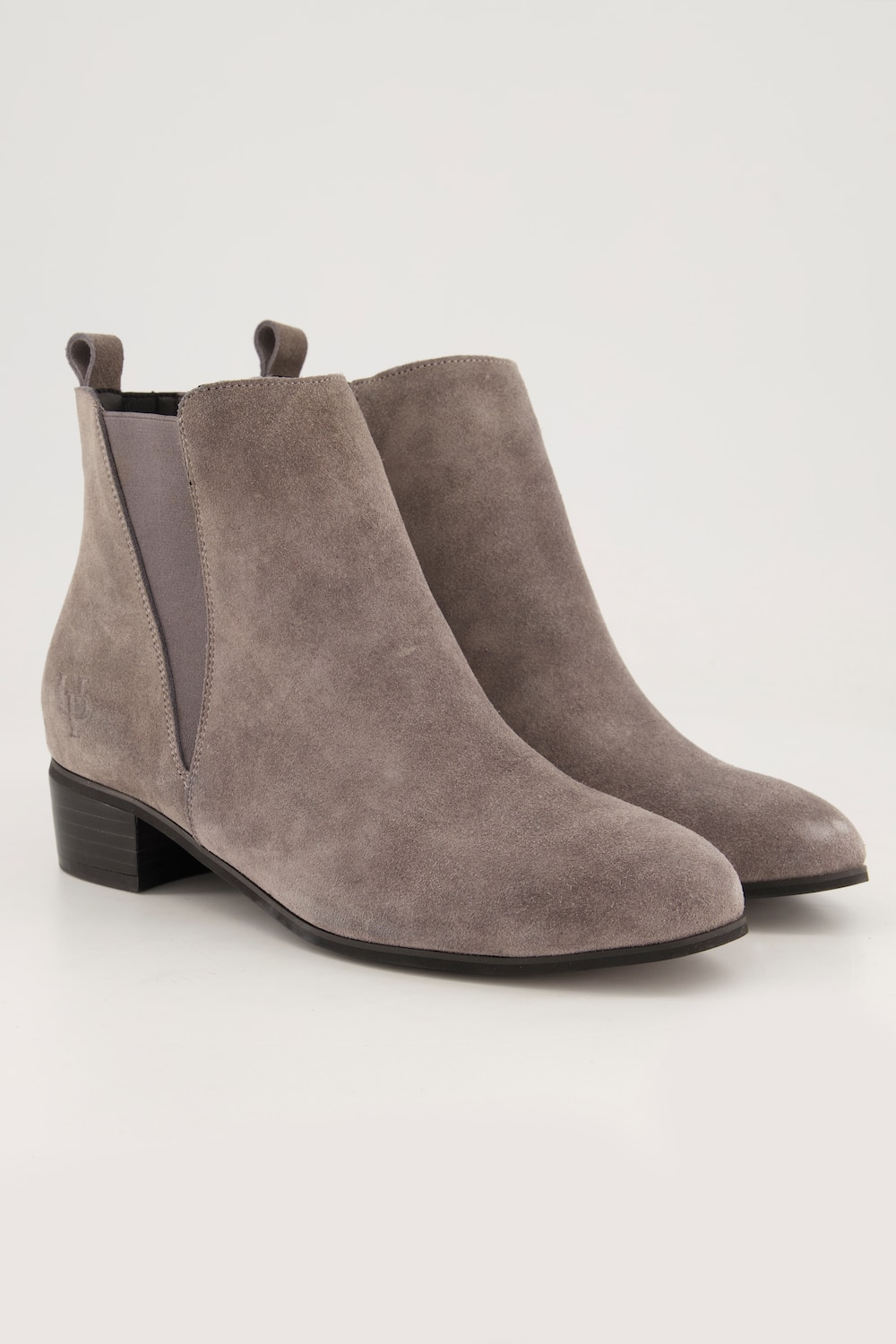 Leder-Stiefeletten, Damen, grau, Größe: 38, Sonstige/Leder, Ulla Popken von Ulla Popken