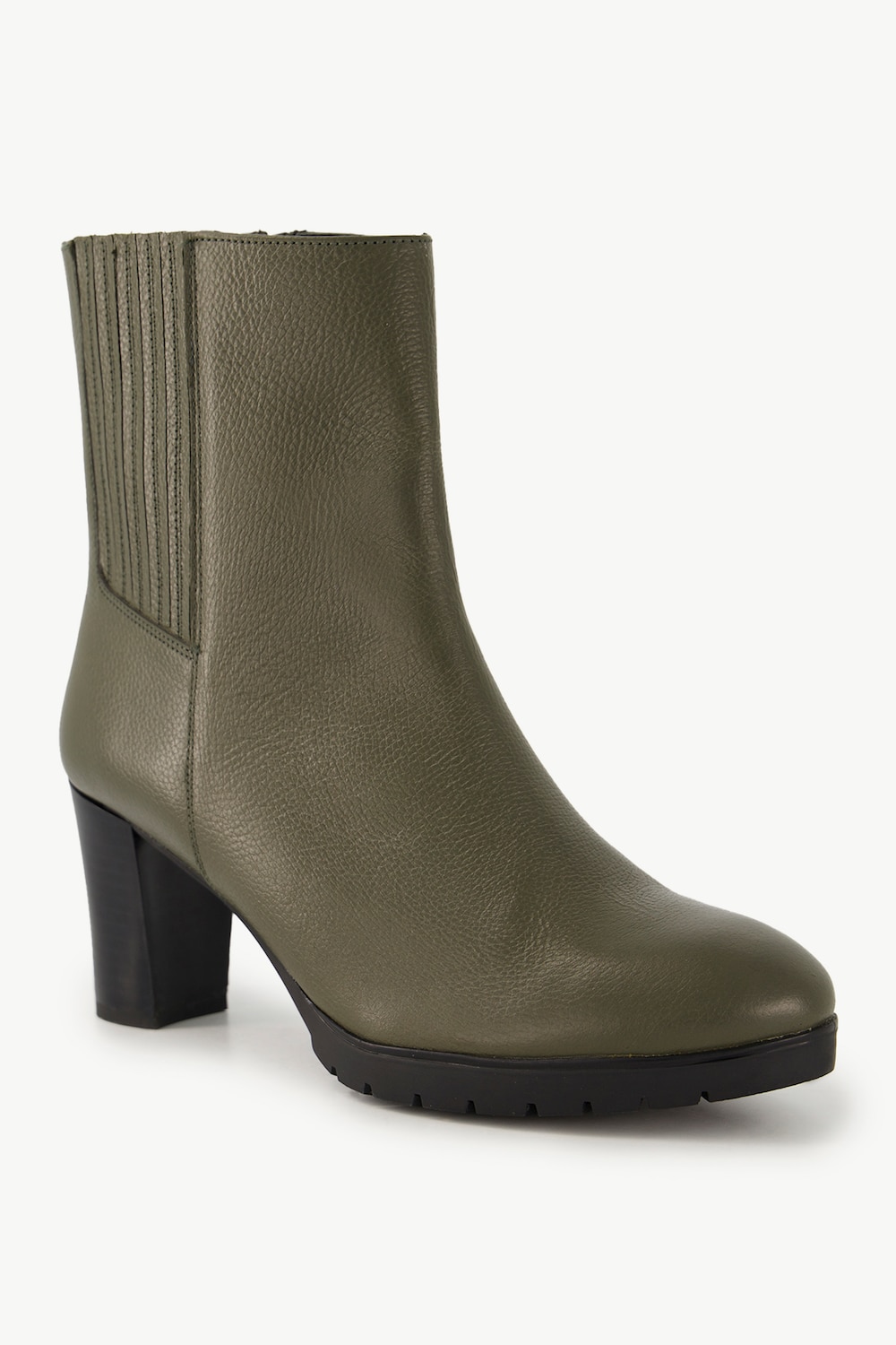 Leder-Stiefeletten, Damen, grün, Größe: 44, Sonstige/Leder, Ulla Popken von Ulla Popken