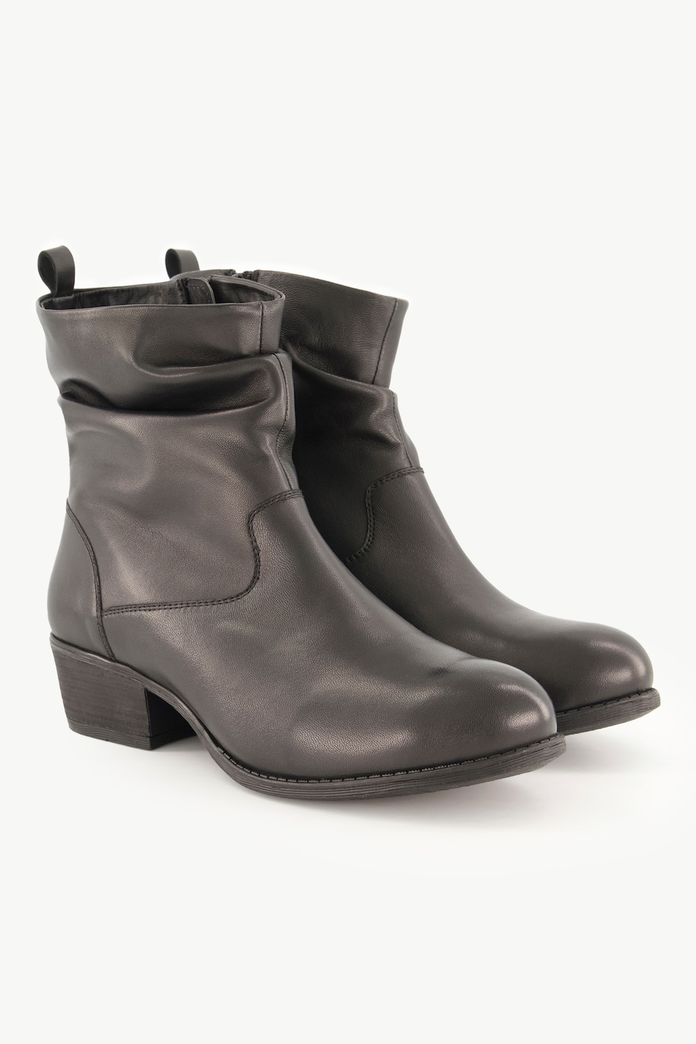 Leder-Stiefeletten, Damen, schwarz, Größe: 39, Sonstige/Leder, Ulla Popken Leder-Stiefeletten, Damen, schwarz, Größe: 39, Sonstige/Leder, Ulla Popken von Ulla Popken