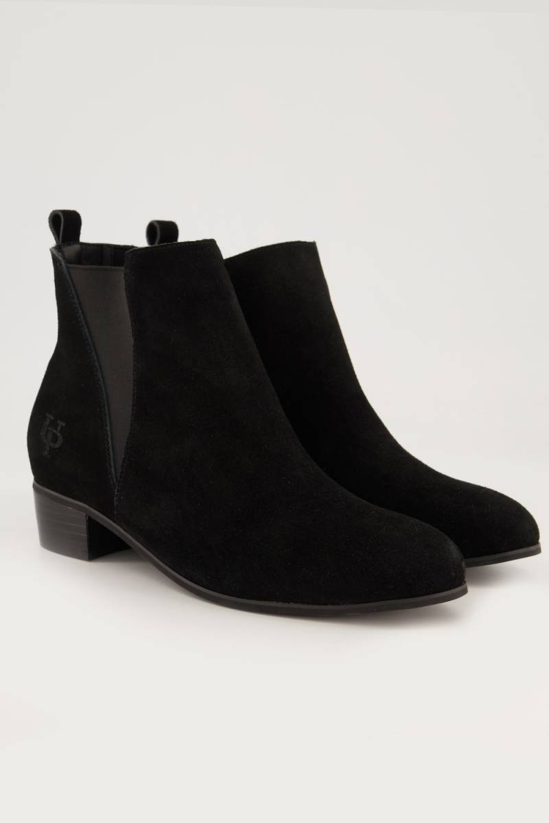 Leder-Stiefeletten, Damen, schwarz, Größe: 40, Sonstige/Leder, Ulla Popken Leder-Stiefeletten, Damen, schwarz, Größe: 40, Sonstige/Leder, Ulla Popken von Ulla Popken