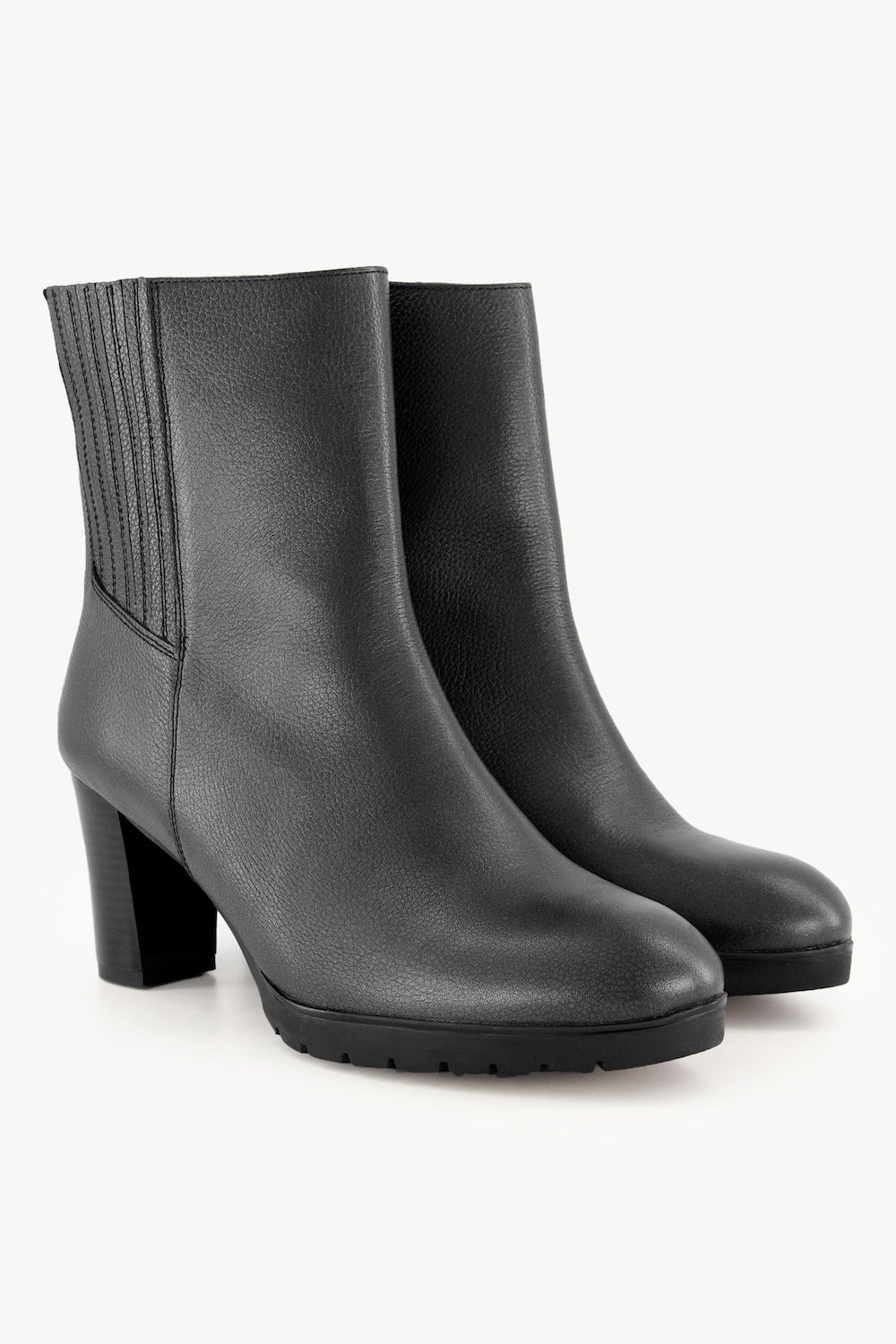 Leder-Stiefeletten, Damen, schwarz, Größe: 44, Sonstige/Leder, Ulla Popken Leder-Stiefeletten, Damen, schwarz, Größe: 44, Sonstige/Leder, Ulla Popken von Ulla Popken