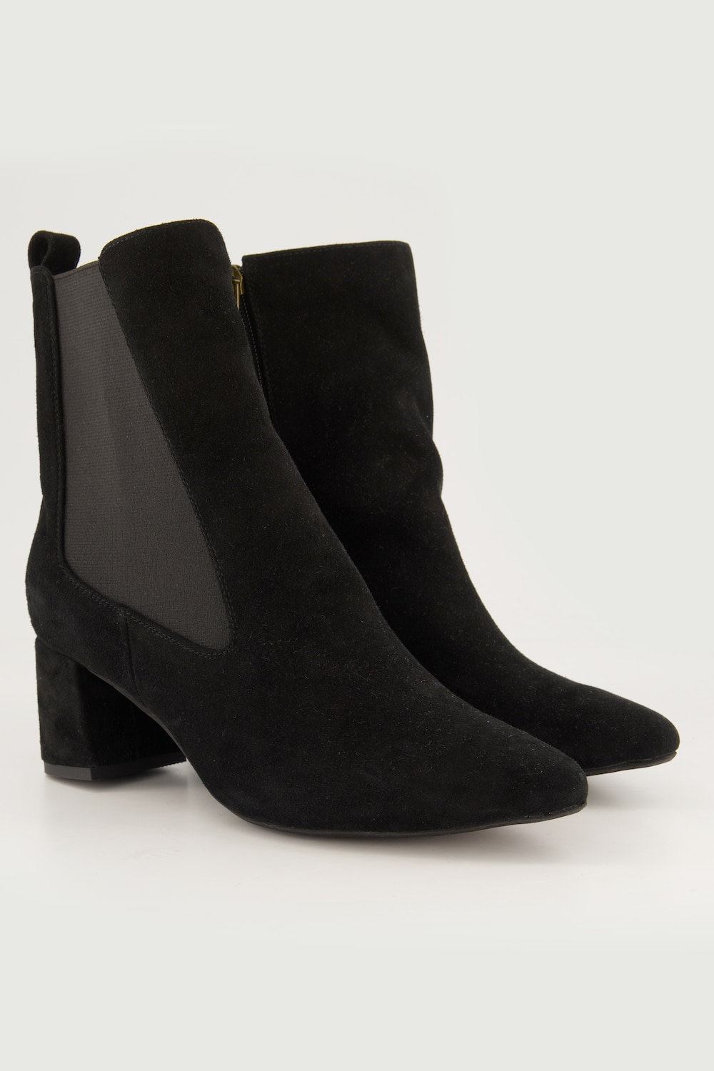 Leder-Stiefeletten, Damen, schwarz, Größe: 44, Sonstige/Leder, Ulla Popken Leder-Stiefeletten, Damen, schwarz, Größe: 44, Sonstige/Leder, Ulla Popken von Ulla Popken