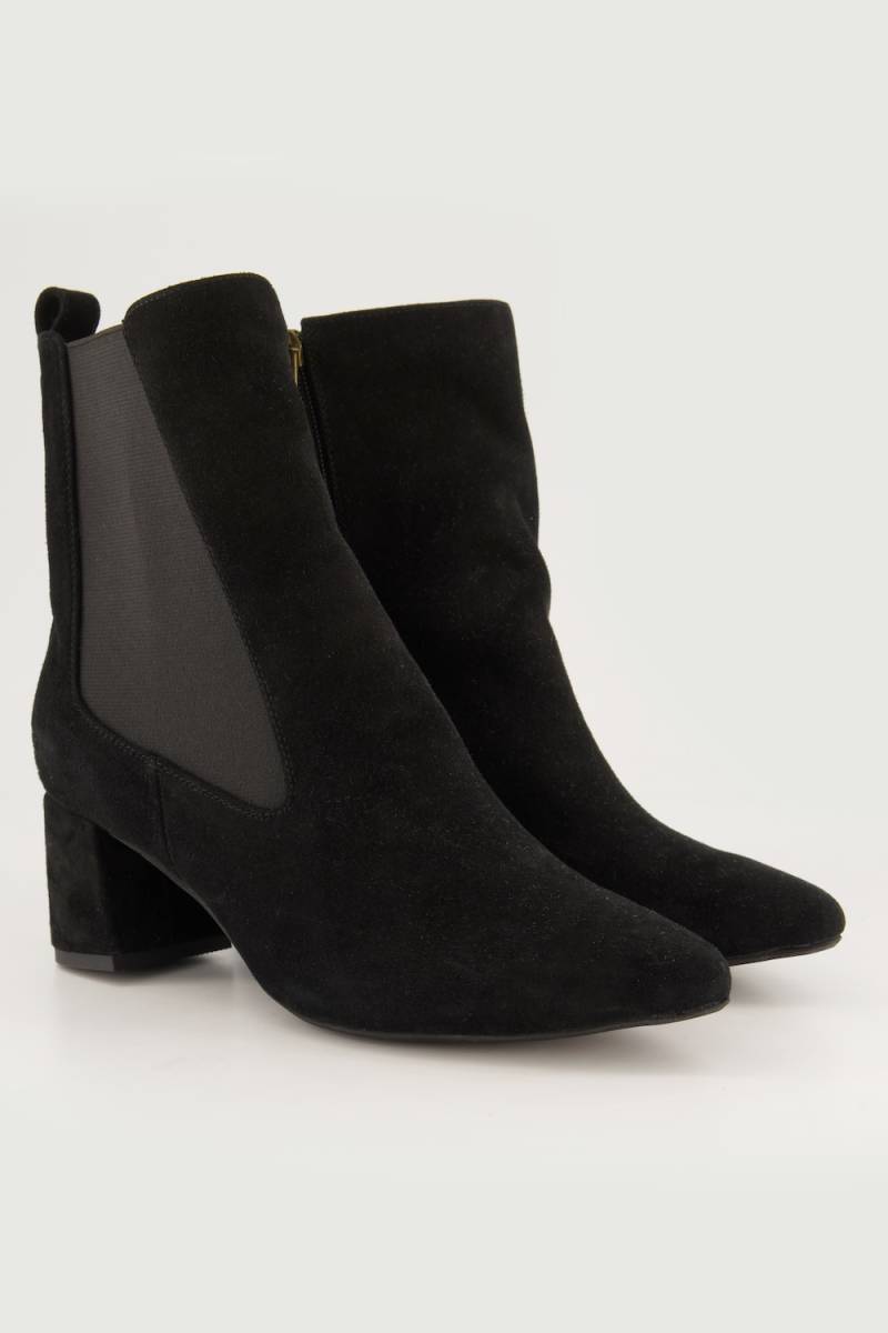 Leder-Stiefeletten, Damen, schwarz, Größe: 44, Sonstige/Leder, Ulla Popken Leder-Stiefeletten, Damen, schwarz, Größe: 44, Sonstige/Leder, Ulla Popken von Ulla Popken
