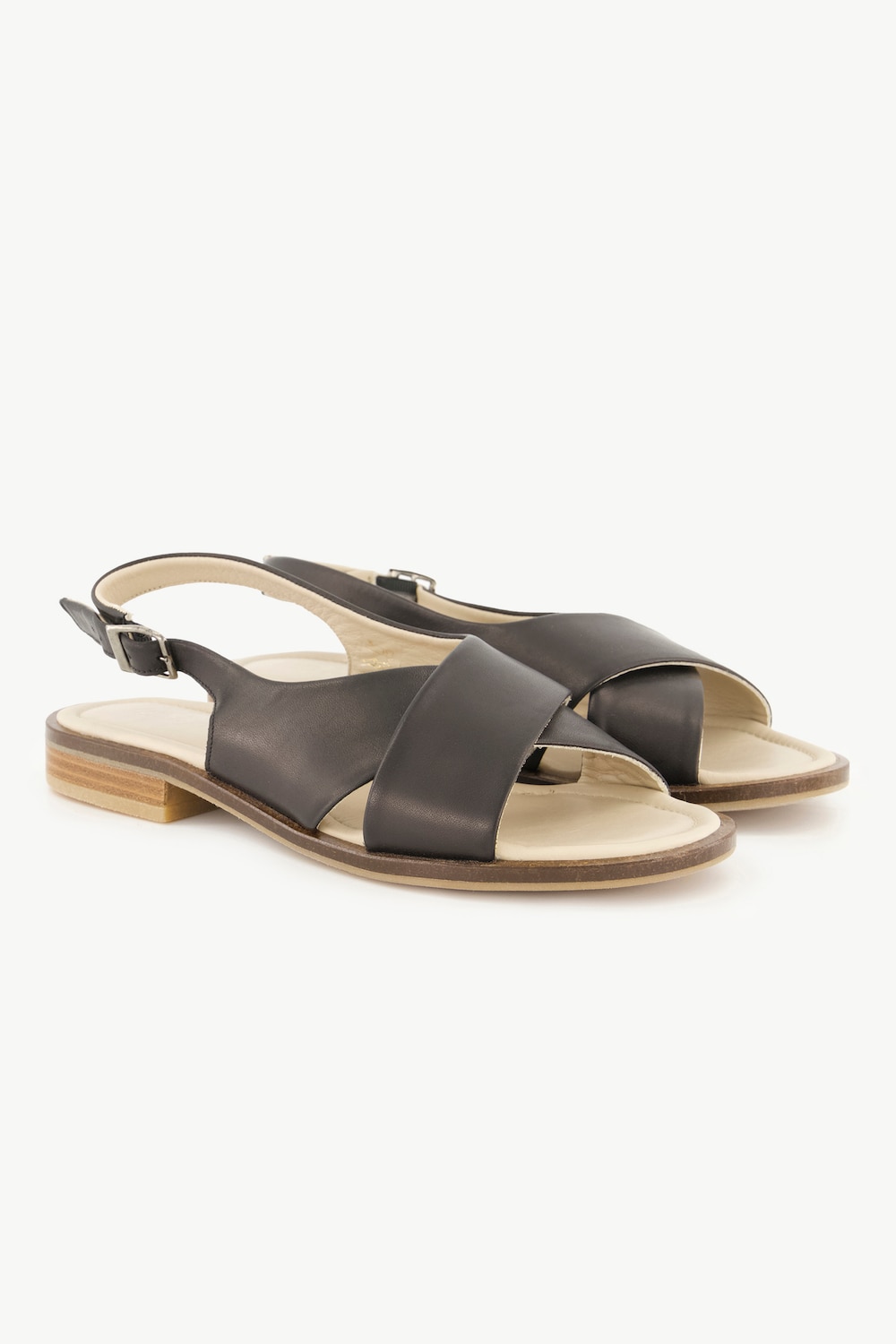 Ledersandalen, Damen, schwarz, Größe: 42, Leder, Ulla Popken von Ulla Popken