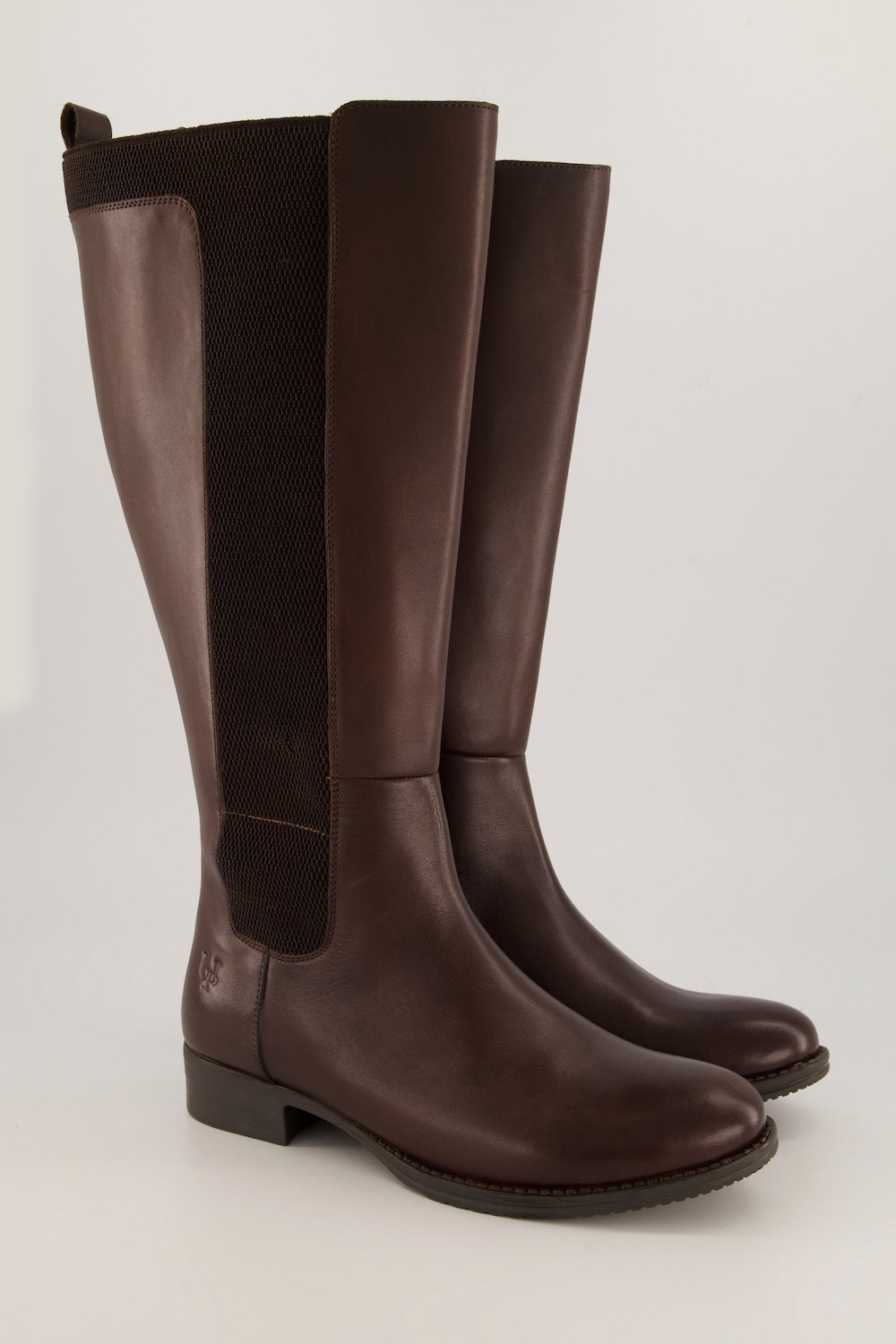 Lederstiefel, Damen, braun, Größe: 43, Leder/Synthetische Fasern, Ulla Popken von Ulla Popken