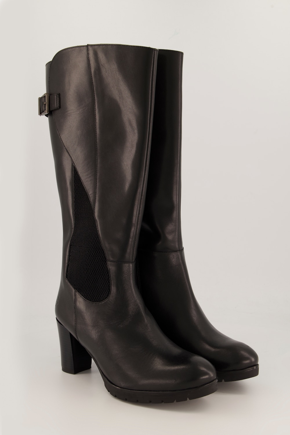Lederstiefel, Damen, schwarz, Größe: 41, Leder/Synthetische Fasern, Ulla Popken von Ulla Popken