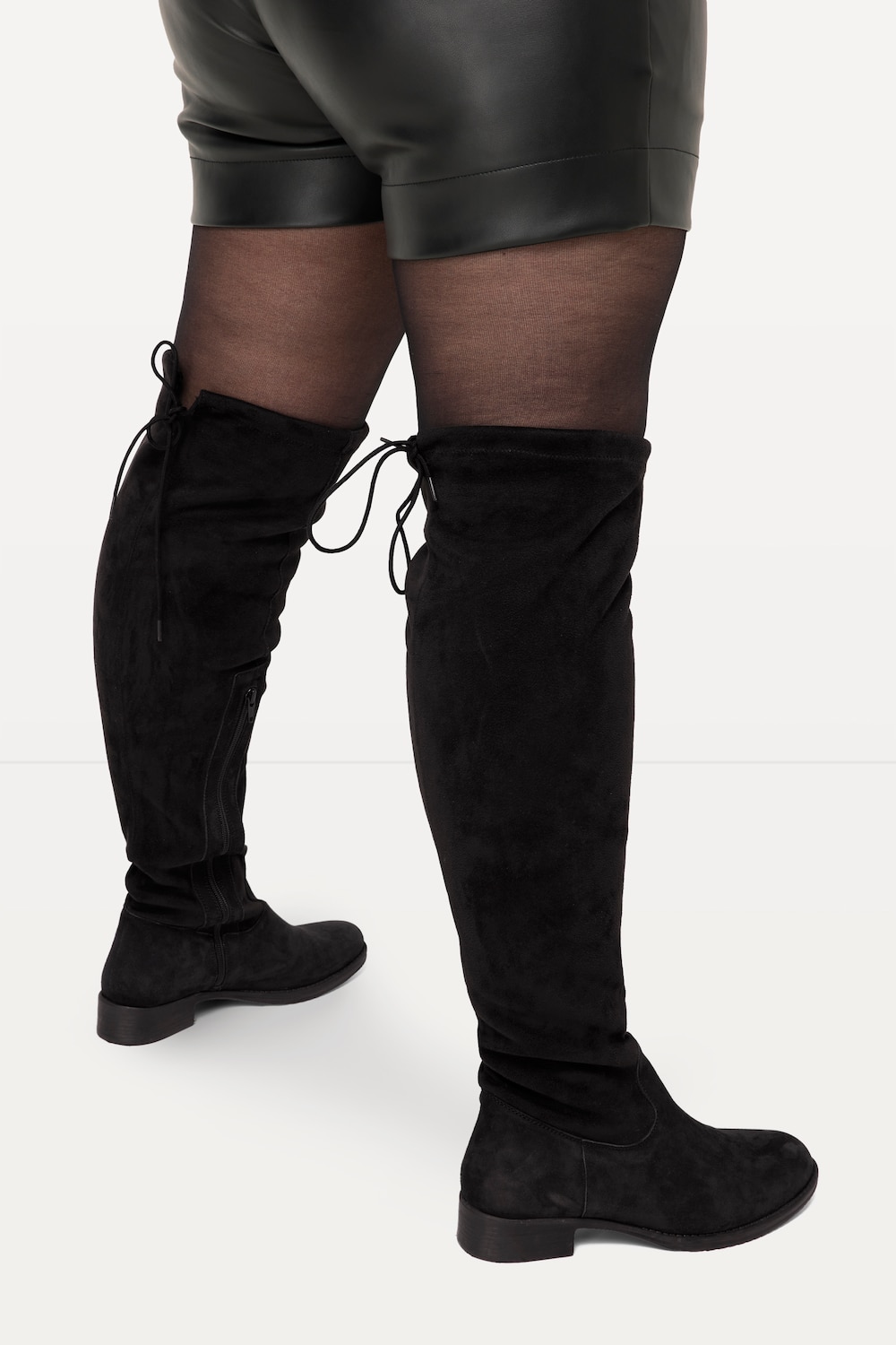 Overknee-Stiefel, Damen, schwarz, Größe: 41, Polyester/Leder, Ulla Popken von Ulla Popken