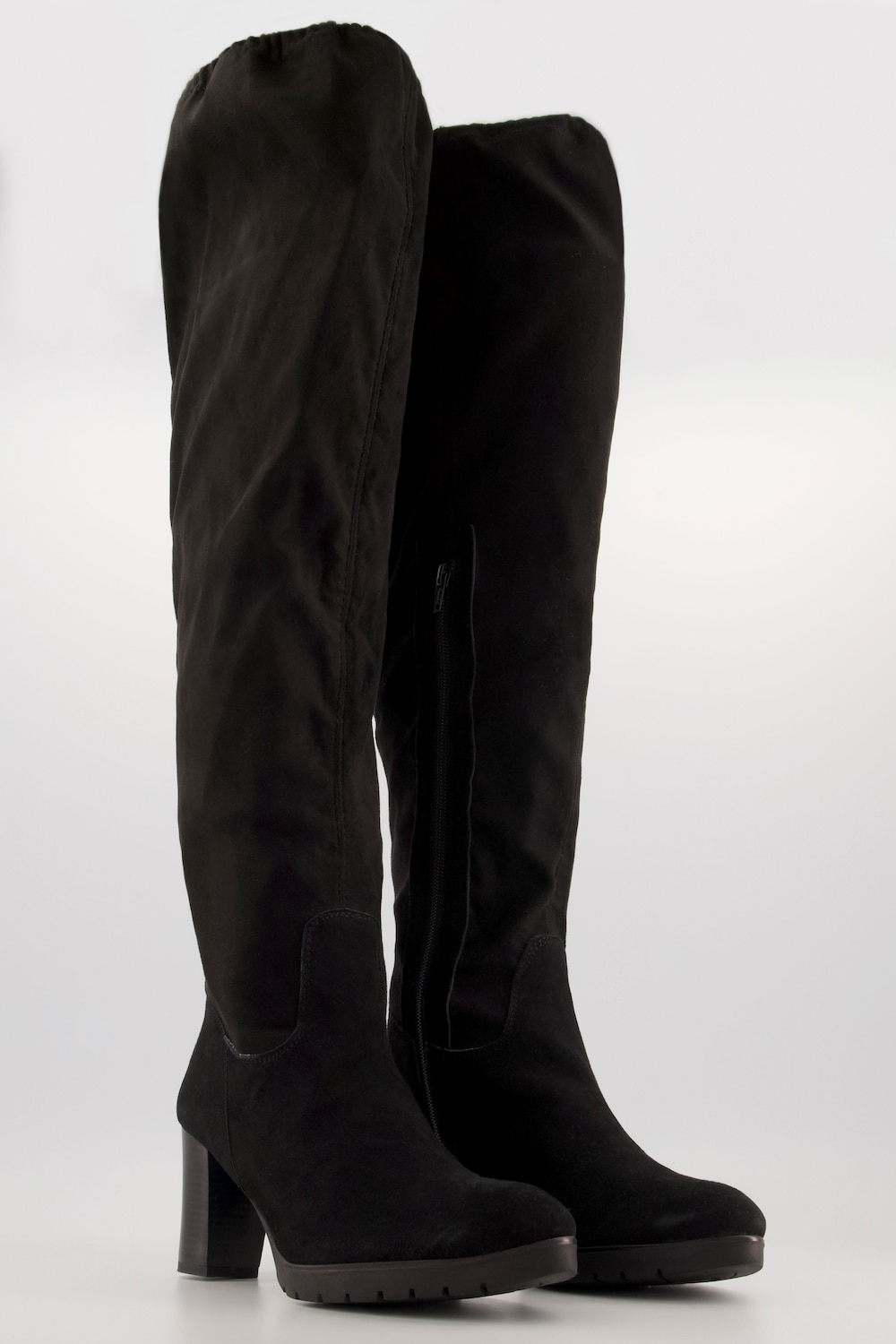 Overknee-Stiefel, Damen, schwarz, Größe: 41, Synthetische Fasern, Ulla Popken von Ulla Popken