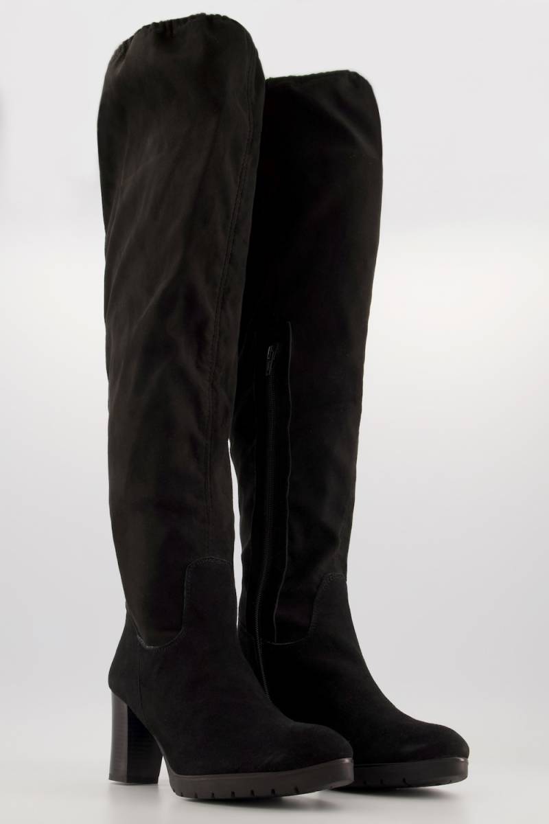 Overknee-Stiefel, Damen, schwarz, Größe: 44, Synthetische Fasern, Ulla Popken von Ulla Popken