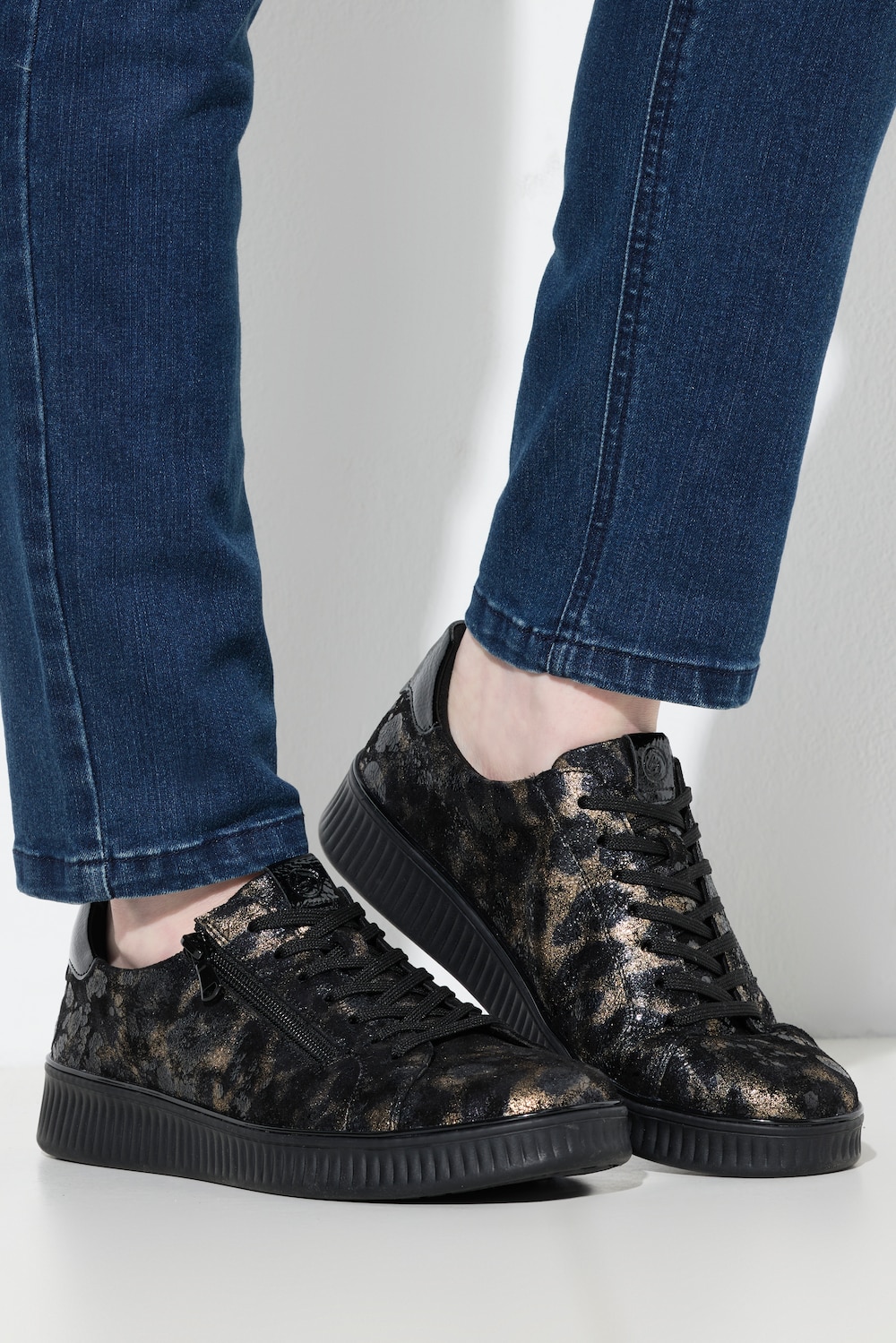 Remonte Leder-Sneaker, Damen, schwarz, Größe: 39, Sonstige, Ulla Popken Remonte Leder-Sneaker, Damen, schwarz, Größe: 39, Sonstige, Ulla Popken von Ulla Popken