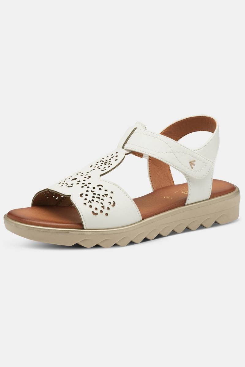 Riemchensandalen, Damen, beige, Größe: 40, Synthetische Fasern, Ulla Popken von Ulla Popken