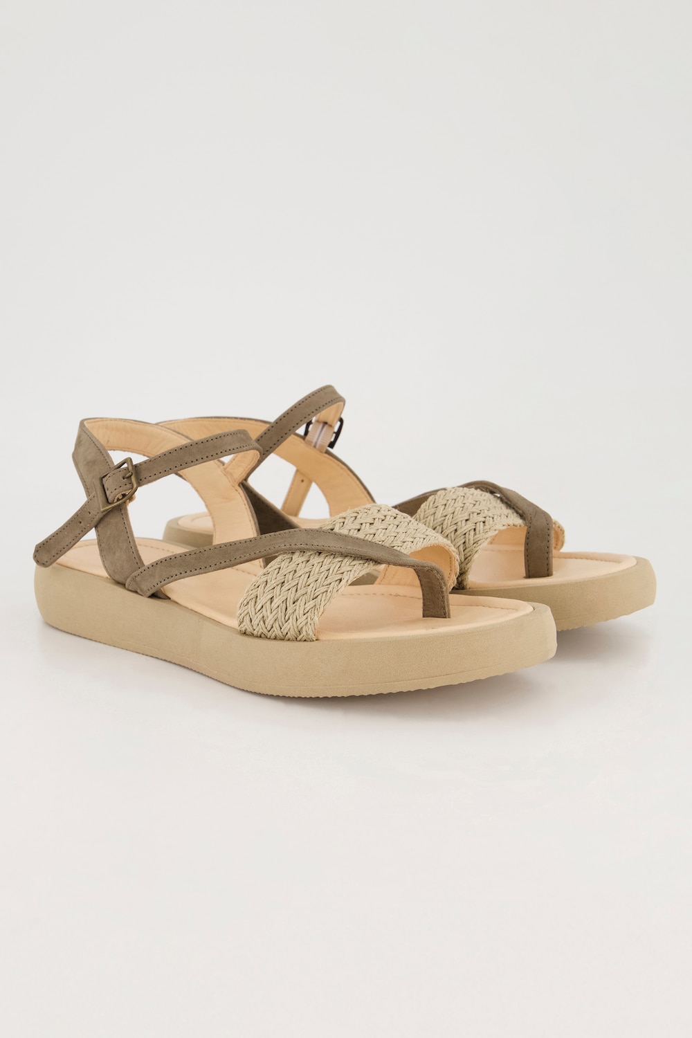 Sandalen, Damen, braun, Größe: 38, Leder, Ulla Popken von Ulla Popken