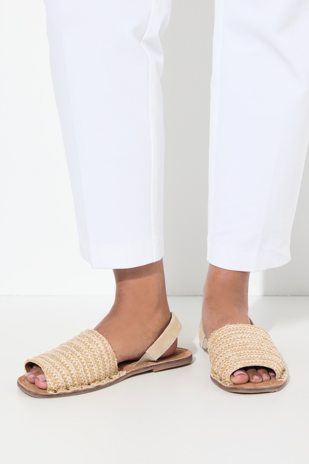 Slingback-Sandale, Damen, beige, Größe: 38, Sonstige, Ulla Popken von Ulla Popken