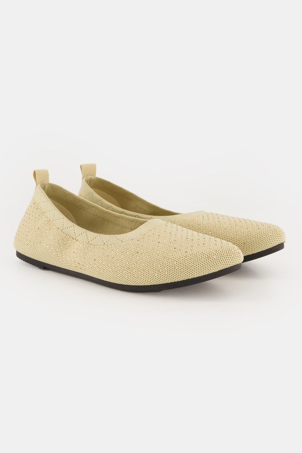 Strick-Ballerinas, Damen, beige, Größe: 44, Synthetische Fasern, Ulla Popken Strick-Ballerinas, Damen, beige, Größe: 44, Synthetische Fasern, Ulla Popken von Ulla Popken
