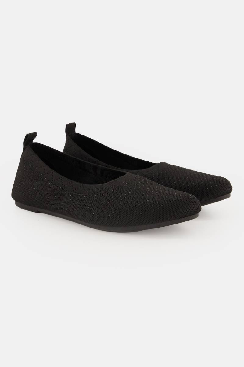 Strick-Ballerinas, Damen, schwarz, Größe: 38, Synthetische Fasern, Ulla Popken Strick-Ballerinas, Damen, schwarz, Größe: 38, Synthetische Fasern, Ulla Popken von Ulla Popken