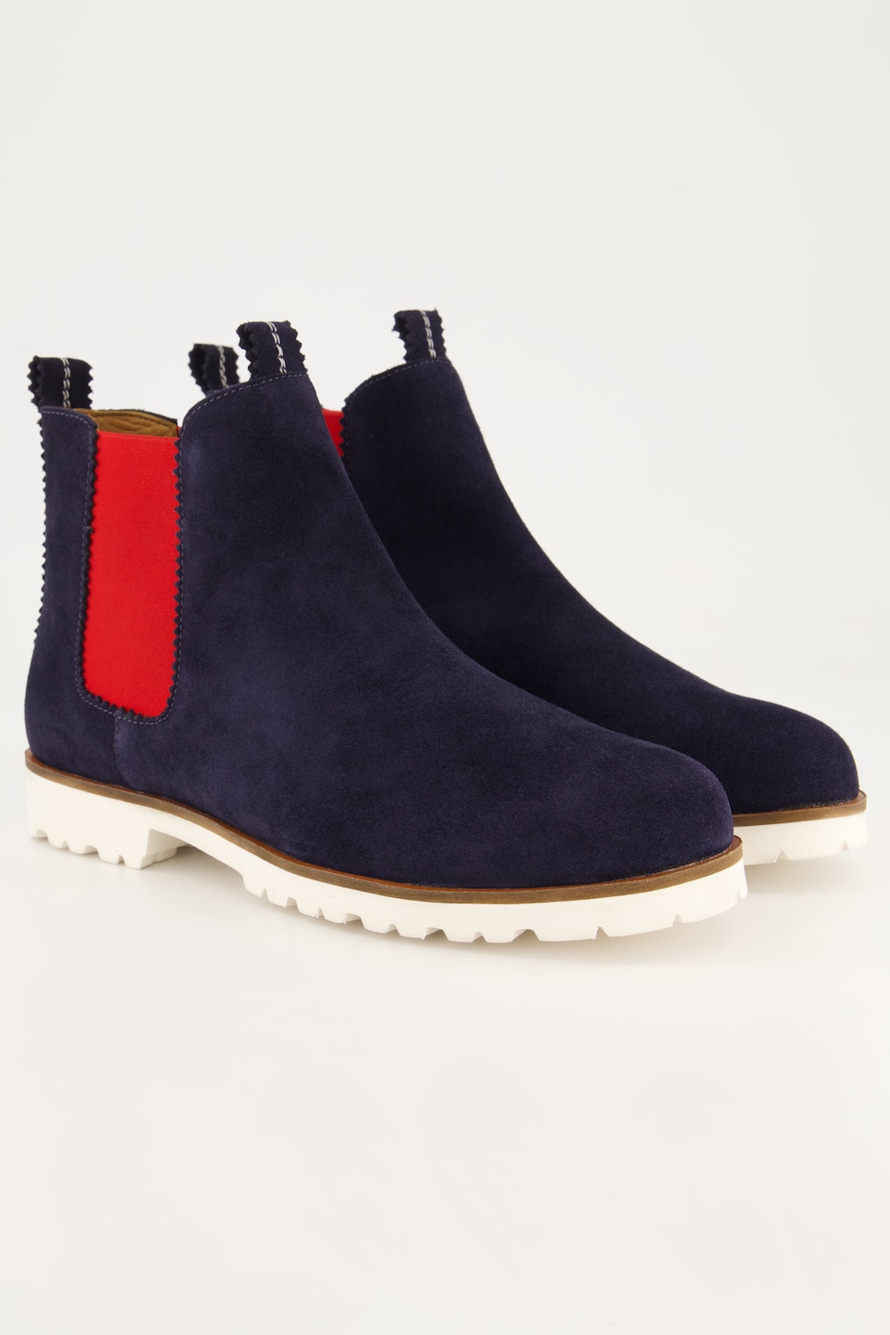 Suede-Chelseaboots, Damen, blau, Größe: 43, Leder, Ulla Popken von Ulla Popken