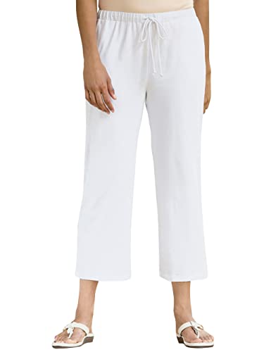 Ulla Popken Damen 3/4-jerseyhose Hosen, Schneeweiß, 40W / 32L EU von Ulla Popken