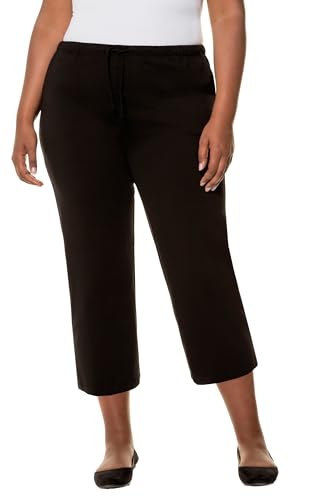 Ulla Popken Damen 3/4-jerseyhose Hosen, Schwarz, 50W / 32L EU Ulla Popken Damen 3/4-jerseyhose Hosen, Schwarz, 50W / 32L EU von Ulla Popken