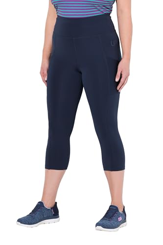 Ulla Popken, Damen, große Größen, 3/4-Leggings, wadenlang, High Waist, schnelltrocknend von Ulla Popken