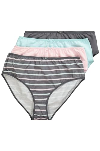 Ulla Popken, Damen, große Größen, 4er Pack Midi-Slips, Streifen von Ulla Popken