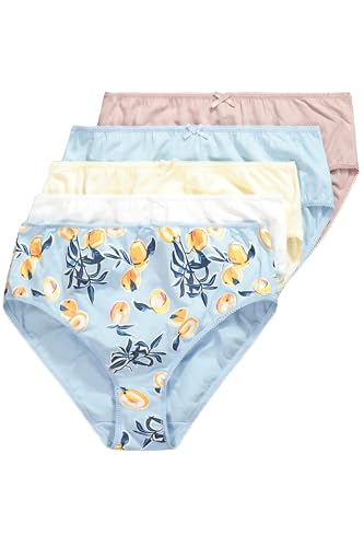 Ulla Popken, Damen, große Größen, 5er, Midi-Slips, Picot Elastic, Peach Fruit von Ulla Popken