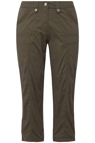 Ulla Popken Damen 7/8-Cargohose PANTS, khaki, W36 / L32 von Ulla Popken